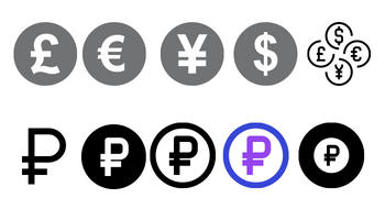иконки валюты