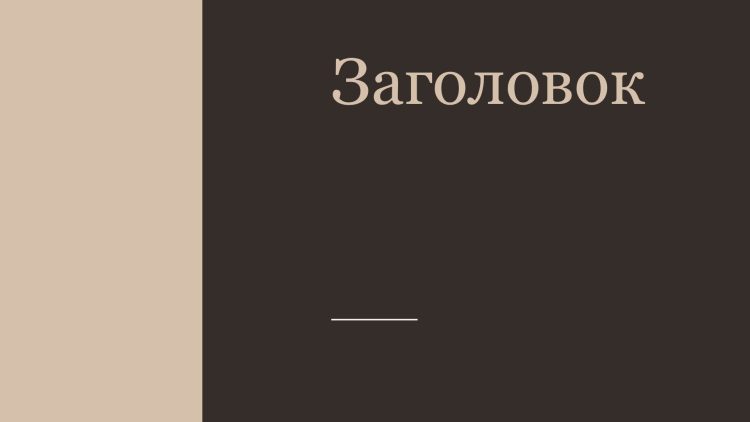Коричневый шаблон презентации #14 - Универсальный