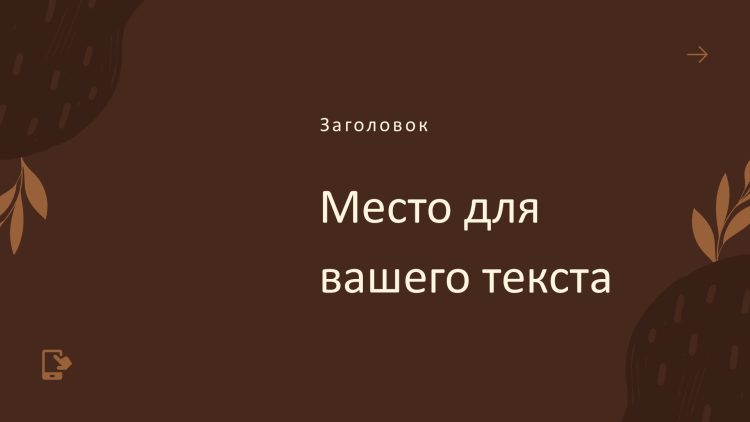 Коричневый шаблон презентации #4 - Универсальный