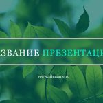 Зеленый шаблон презентации #6 - Универсальный